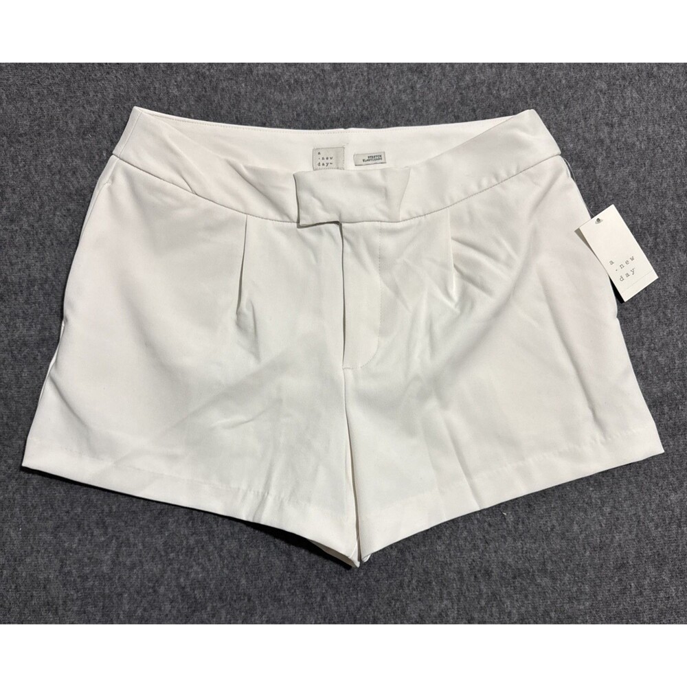 A New Day Women's Shorts Pleated Tailored Beige Size 14